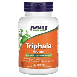 Натуральна добавка NOW Triphala 500 mg, 120 таблеток