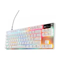Клавіатура SteelSeries Apex Pro TKL Gen 3 HyperMagnetic OmniPoint 3.0 OLED USB UA White (64898) - мініатюра 2