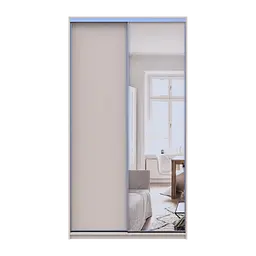Шафа купе Doros Сіті Лайт Кашемір 1 ДСП / 1 дзеркало 120х60х225 (80736335) - мініатюра 2