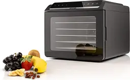 Сушарка для продуктів Gorenje 580 Вт піддонів 6 x 1.5 см дисплей пластик+метал чорний - мініатюра 4