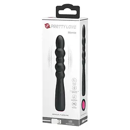 Вібратор Pretty Love Monroe Vibrator Black, 18,5 см, чорний - мініатюра 8