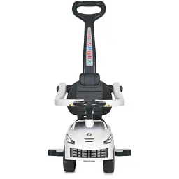 Дитяча каталка-толокар Bambi Racer M 5728L-1 з батьківською ручкою білий - мініатюра 3