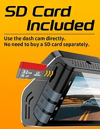 Відеореєстратор IIWEY J01 4K Front Dash Cam з WiFi, Car Dash Cam Корпус з алюмінієвого сплаву, 3-дюймова РК-камера відеореєстратор - мініатюра 7
