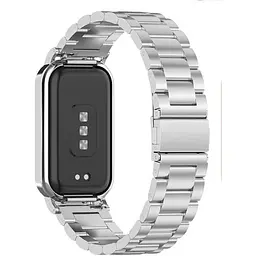 Ремінець-бампер DK для Xiaomi Redmi Smart Band 2 Metal Fitlink Steel Watch Band (017613) (silver) - мініатюра 3