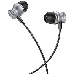 Навушники Hoco Fountain metal універсальні earphones with microphone M106 чорні - мініатюра 5