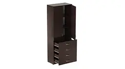 Шафа Анжело Ferrum-decor на 3 полиці з 2 дверима та 4 ящики 1900x700x380 ДСП Венге Магія 16 мм (FRD-105027)