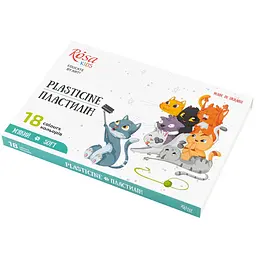 Набір пластиліну Cats зі стеком 18×288г ROSA Kids - мініатюра 1