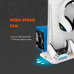 Зарядна станція CANYON CS-5 PS5 Charger Stand Black для PS5 (CND-CSPS5B) - мініатюра 7