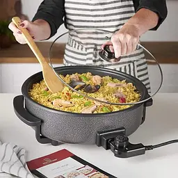 Електросковорода для піци RAF Pizza Pan з антипригарним покриттям і кришкою 1500 Вт, 48 см R.5405 - мініатюра 2