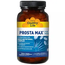 Комплекс для здоров'я і підтримки функції простати Country Life Prosta Max For Men 200 таблеток