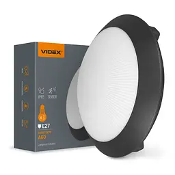 Світильник Videx VL-BHR-E2726SB IP65 під лампу E27 з датчиком руху (VL-BHR-E2726SB)