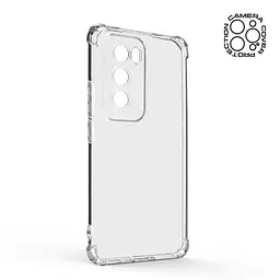 Прозрачный чехол для OPPO Reno12 с защитой камеры и усиленными бортами, тонкий, силиконовый, бесцветный, ударопрочный, противоударный бампер с закрытой камерой, ArmorStandart (ARM78022) - мініатюра 2