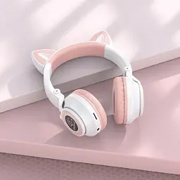 Навушники Borofone BO18 Cat Ear Pink - мініатюра 5