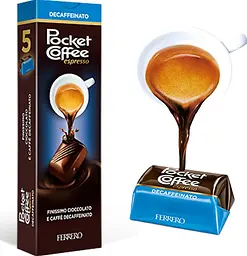Шоколадні цукерки Ferrero Pocket Coffee Decaffeinato 5шт, 70г - мініатюра 2