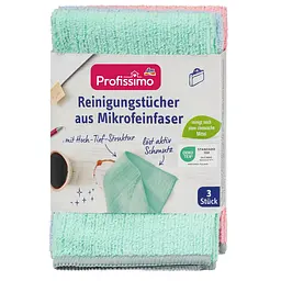 Серветки для чищення з мікротонкого волокна Profissimo Reinigungstücher aus Mikrofeinfaser, 3 шт, від DenkMit