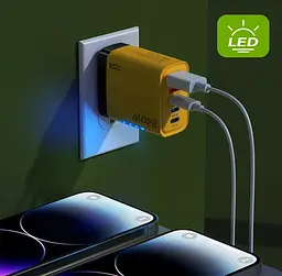 Універсальний зарядний пристрій Voltronic GaN із швидким заряджанням, 5-Port USB 240W - мініатюра 4
