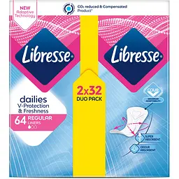 Прокладки гігієнічні Libresse Dailies Protect Normal 64 шт.