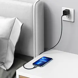 Кабель Baseus Explorer Series Auto Power-Off Fast Charging Data Cable Type-C to IP 20W 1m CATS000001 Black - мініатюра 5