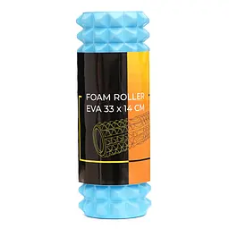 Масажний ролик Cornix EVA 33 x 14 см (валик, ролер) XR-0331 Sky Blue - мініатюра 3