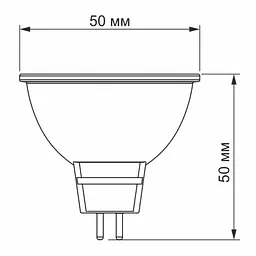 Лампочка TITANUM MR16 6W GU5.3 4100K 220V (TLMR1606534) - мініатюра 3