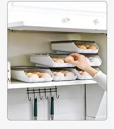 Контейнер - лоток для зберігання яєць EGG TRAY Органайзер для холодильника на 14 яєць - мініатюра 2