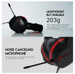 Ігрові навушники Fantech MARS II HQ54 Black/Red з мікрофоном - мініатюра 4
