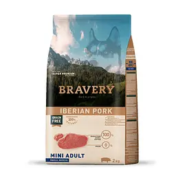 Сухий корм для собак дрібних порід BRAVERY Iberian Pork Mini Adult з іберійською свининою 2 кг