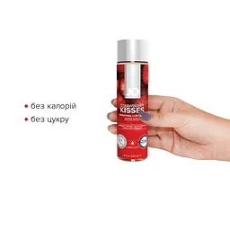 Змазка на водній основі JO H2O — Strawberry Kiss (120 мл) без цукру, рослинний гліцерин - мініатюра 2