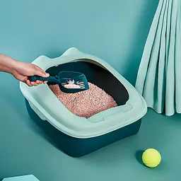 Туалет для котів із лопаткою Derby Plastic Cat Litter Box зелений 43 х 34 х 20 см - мініатюра 2