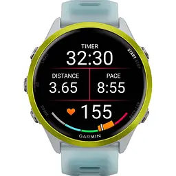 Смарт-годинник Garmin Forerunner 570 47mm Amp Yellow Aluminum with Translucent Whitestone/Turquoise Band (010-02971-01) [138715] - мініатюра 6