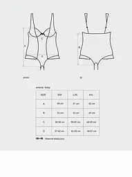 Боді Obsessive Amanta L/XL чорний - мініатюра 5