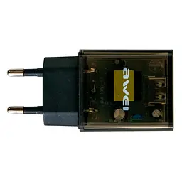 Адаптер мережевий Awei C9, USB зарядний блок, чорний, вихід 5V 2.4A