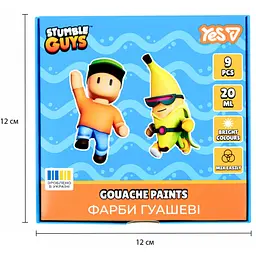 Фарби гуашеві Yes Stumble Guys 9 кольорів 20 мл (230437) - мініатюра 6