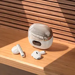 Бездротові навушники Hoco EQ18 Field ANC+ENC noise cancelling true wireless BT headset, BT5.4, 35mAh, 300mAh, 5-6h, Milky white - мініатюра 5