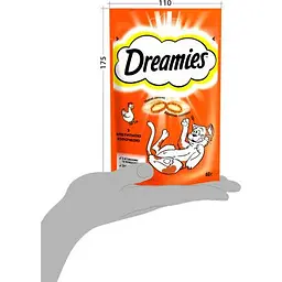 Ласощі для котів Dreamies з куркою 60 г (4008429037894) - мініатюра 6