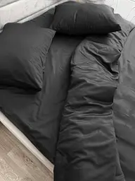 Комплект наволочок Ecotton 50х70 см 2 шт чорного кольору Black (25253) - мініатюра 4
