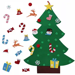 Дитяча ялинка з іграшками із фетру на стіну 95*70см ялинка Chrismas Free
