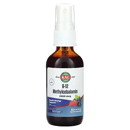 Кобаламин (B-12) B-12 Methylcobalamin Berry 2,500 mcg 59 ml KAL vit0005738