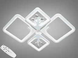 Стельовий світильник LED Diasha 8157/2+2WH, 100W, 3200K-6000K, білий метал, сучасний стиль з пультом