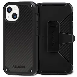 Противоударный чехол для iPhone 13 / 14 Pelican Shield Kevlar Black аналог OtterBox Defender с клипсой