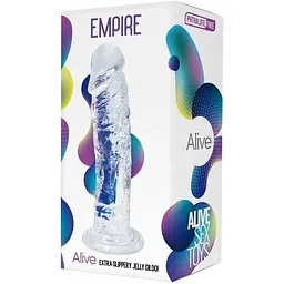 Прозорий фалоімітатор Alive Jelly Dildo Empire - мініатюра 2