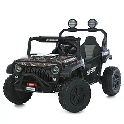 Електромобіль джип 24V 4x45W 2x12V7Ah EVA шкіра MP3/USB/TF/Bluetooth камуфляж (M 6206EBLRS-18 24V)