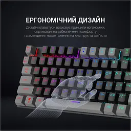 Клавіатура GamePro MK100R Red Switch LED USB Black/Grey [MK100R] [111030] - мініатюра 7