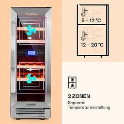 Винний холодильник Klarstein Vinovilla 17 Built-In Duo (10032030) - мініатюра 4