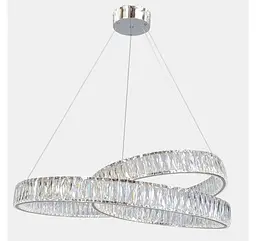 Підвісна кришталева LED-люстра Artlight 555-800CH з переплетеними кільцями, хром, 170 Вт, від 20-30 м² - мініатюра 3