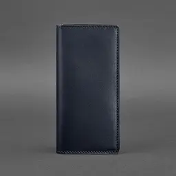 Шкіряне портмоне-купюрник 11.0 темно-синє Краст - мініатюра 6