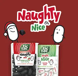 Драже Tic Tac Naughty or Nice Lumps of Coal Sour Cherry Mints 23.8г - мініатюра 6