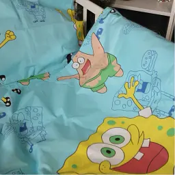 Простирадло MirSon Kids Time 17-0689 Спанч Боб Бязь 150х200 см (2200010252965) - мініатюра 5