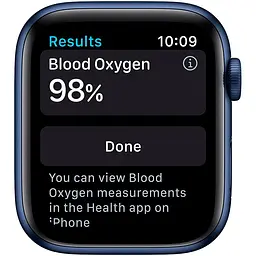 Смарт-годинник Apple Watch Series 6 GPS 44 mm Blue Aluminium Case with Deep Navy Sport Band - Regular Model A2292 (Grade C) Seller Refurbished - мініатюра 3