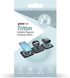 Складана бездротова зарядна станція Groov-e Triton 3-в-1 - мініатюра 3